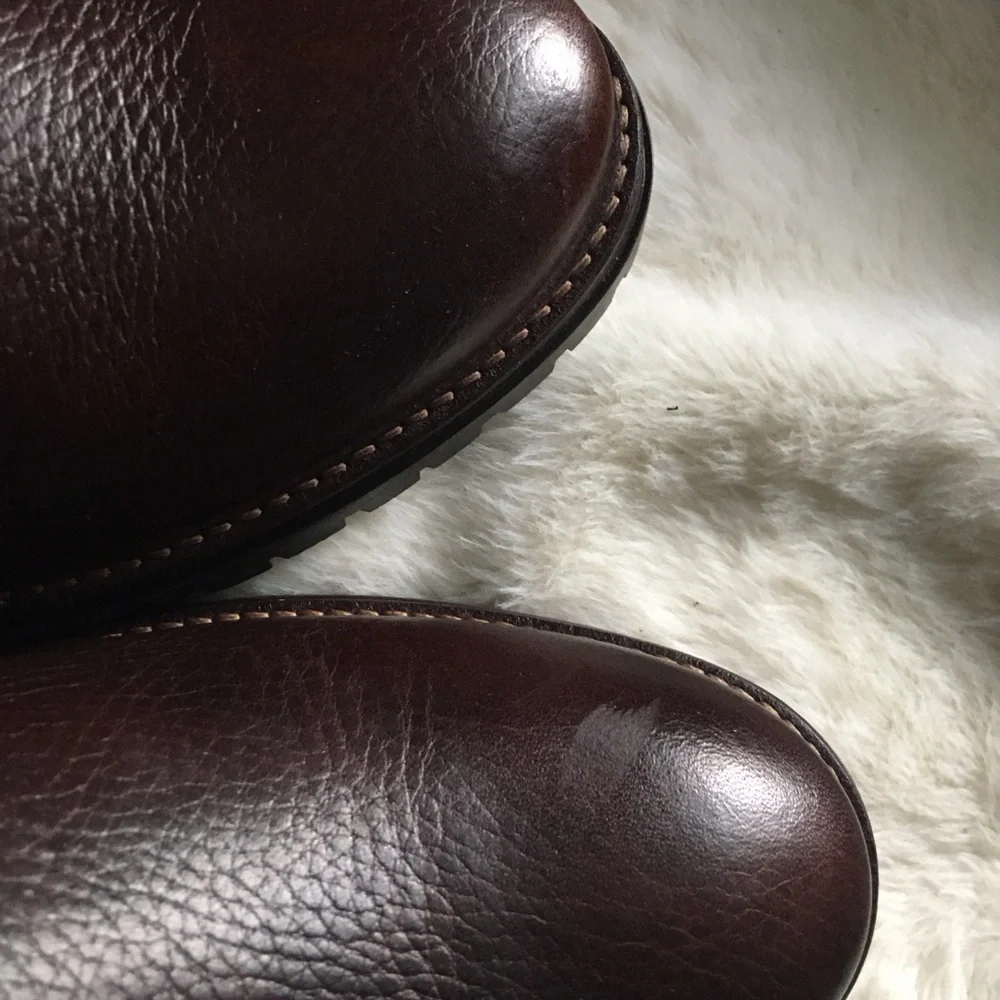 NWT Barbour Ingrid Tall Dark Brown Boots - Picture 14 of 16